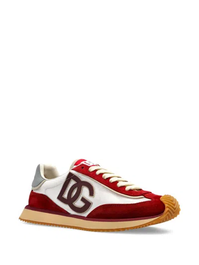 Dolce & Gabbana Dg Cushion Sneakers In Printed Nylon In Multi
