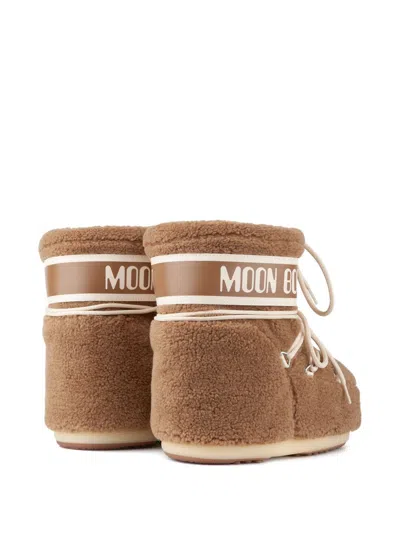 Moon Boot Flat Shoes Brown In Brown