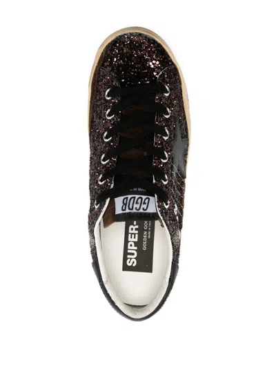 Golden Goose Super-star Glitter Upper Suede Tong In Multi
