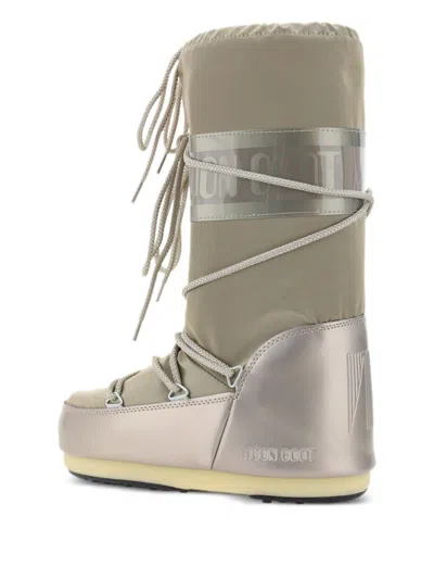 Moon Boot Moonboot Metallic Boots With Lace-up Design In Multi