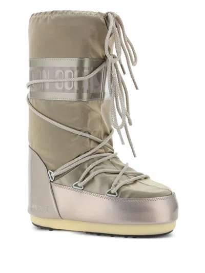 Moon Boot Moonboot Metallic Boots With Lace-up Design In Multi