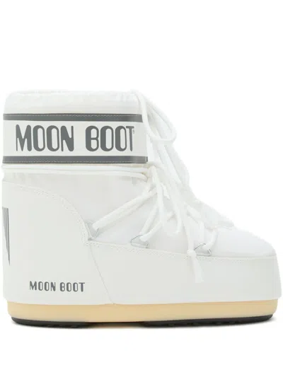 Moon Boot Icon Low Nylon White Snow Boots In White