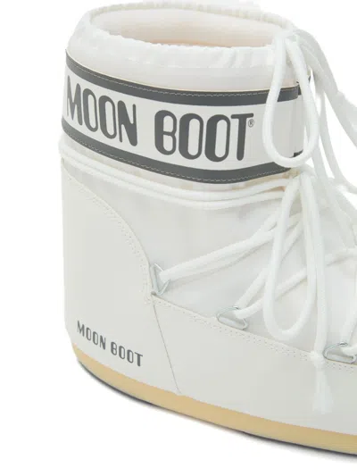 Moon Boot Icon Low Nylon White Snow Boots In White