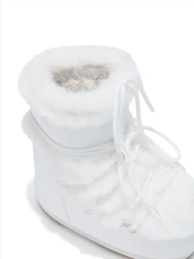 Moon Boot Womens Polyvinyl Cold Weather Ankle Boots In White