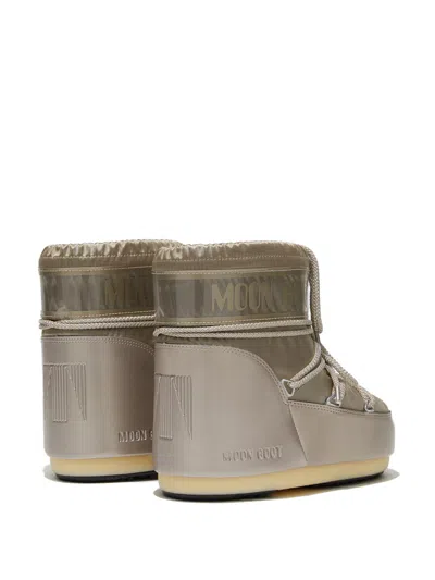 Moon Boot Flat Shoes Platinum In Gray