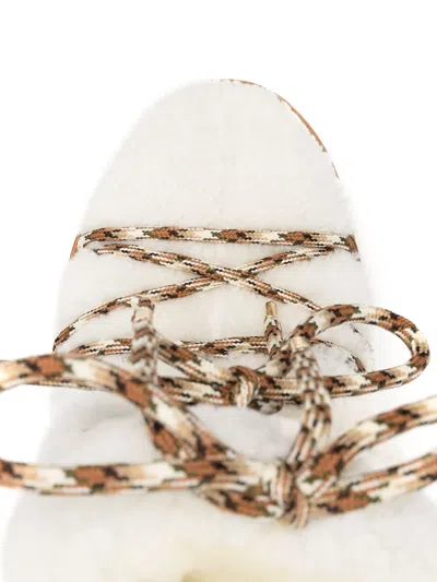 Moon Boot Flat Shoes Whisky/ Off White In Multi