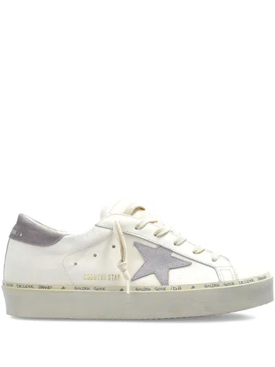 Golden Goose Hi Star Leather Platform Sneakers In White