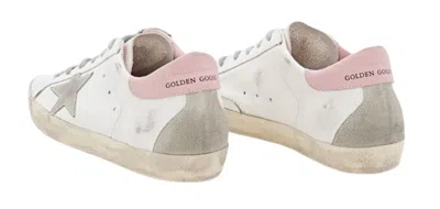 Golden Goose Super-star Leather Upper And Heel Suede Star And Spur Cream Sole In White