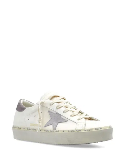 Golden Goose Hi Star Leather Platform Sneakers In White