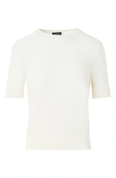 Akris Sunbeam Short Sleeve Silk & Cotton Sweater In Neutral