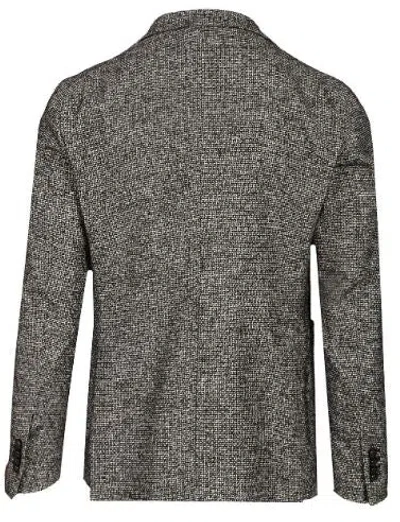 Tagliatore Montecarlo Micro Dis. Nero 56 Lana 27 Pol 17 Acr Jackets Black In Gray