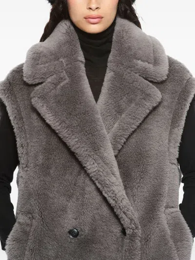 Stand Studio Structured Grey Jacket With Classic Silhouette In Gray