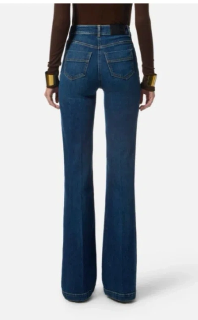 Elisabetta Franchi Jeans Blue And Green In Blue