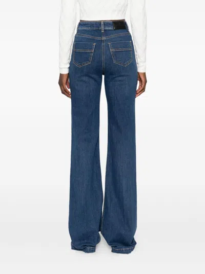 Elisabetta Franchi Jeans Blue And Green In Blue
