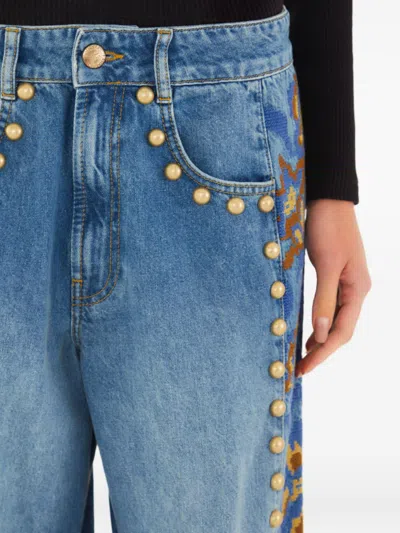 Farm Rio Jeans Blue And Green In Multi