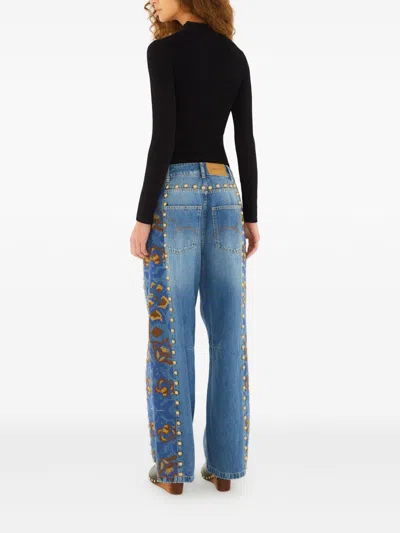 Farm Rio Jeans Blue And Green In Multi