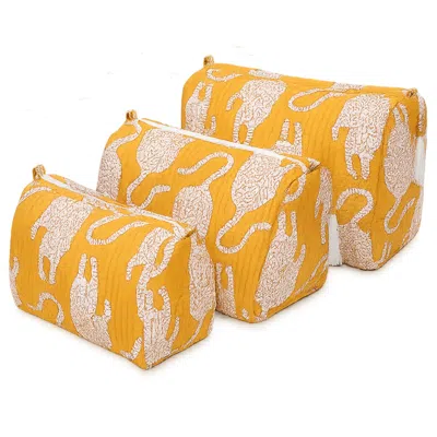 Conscious Yoga Collective Yellow The Mouse Tiger Travel Set In Mustard In Yellow