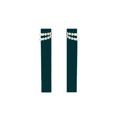 Nur Karaata Women's Eternal Pearl Green Gloves In Green