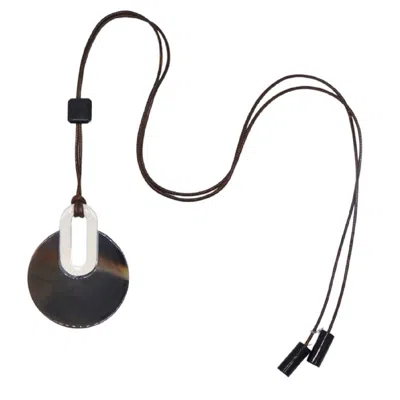 Fairchild Baldwin Women's Brown / Black Lacquer Horn Necklace - Tortoise In Multi