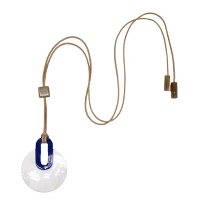 Fairchild Baldwin Women's Blue / White Lacquer Horn Necklace - Royal In Multi