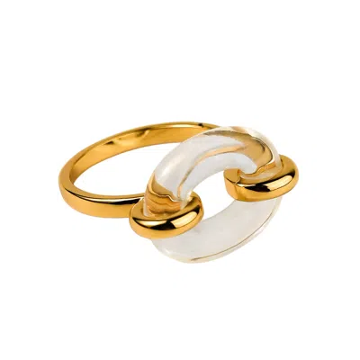 Zynnia Collective Women's Halo Ring Gold In Gold