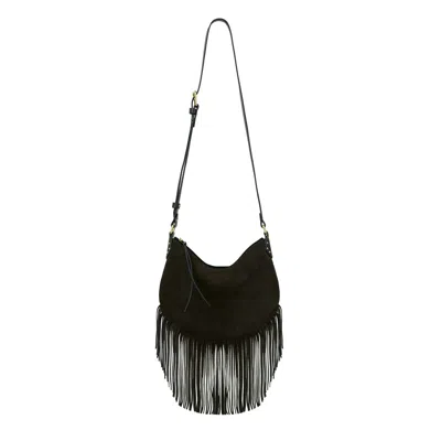 Kim Foley Women's Brown Suede Fringe Crossbody – Chocolate In Brown