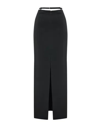 Maison Sél Women's Maxi Noir Désir Skirt – Black In Black