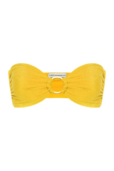 Soirée Miami Beach Women's Yellow Amelia Bikini Top In Yellow
