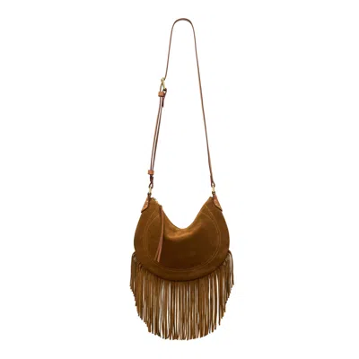 Kim Foley Women's Brown / Neutrals Suede Fringe Crossbody – Whiskey Brown In Brown