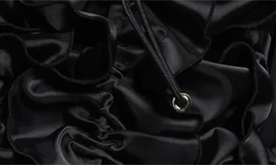 Noir Kei Ninomiya Drawcord Ruffle Twill Bomber Jacket In Black