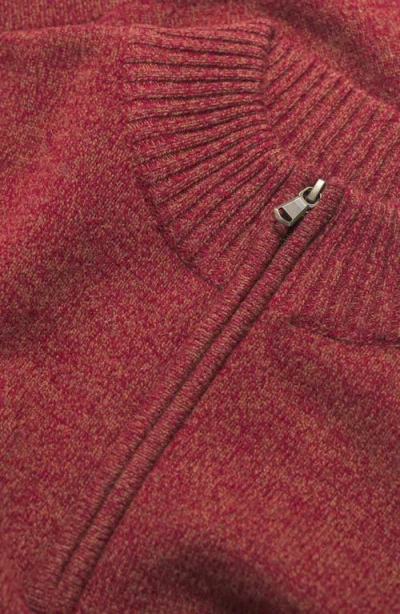 Seasalt Cornwall Reefpoint Lambswool Blend Half-zip Sweater In Red