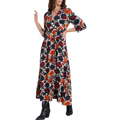 Seasalt Cornwall Etta Floral Pleated Midi Dress In Multi