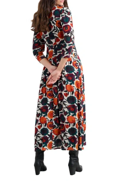 Seasalt Cornwall Etta Floral Pleated Midi Dress In Multi