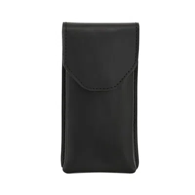 Vida Vida Men's Handmade Soft Leather Glasses Sunglasses Case - Black In Black