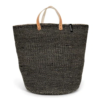 Mifuko Black / Brown / Grey Pamba Market Basket - Grey Sisal L In Multi