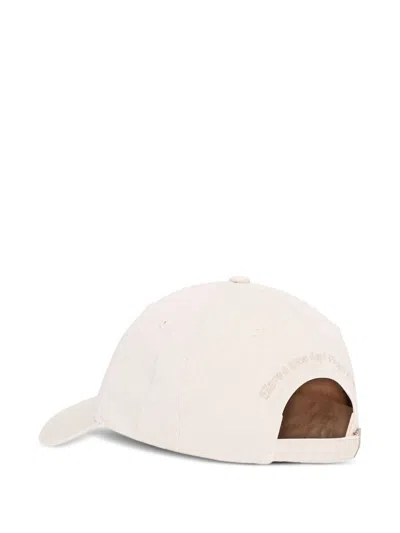 Ganni Organic Cotton Baseball Cap In White