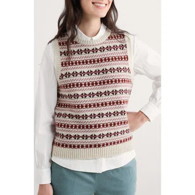 Seasalt Cornwall Lemon Porch Merino Wool Blend Sweater Vest In Multi