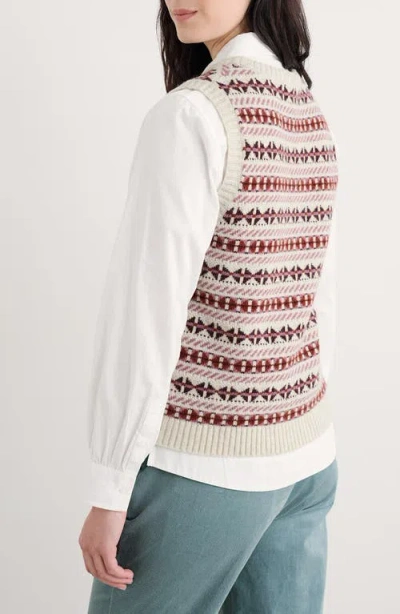 Seasalt Cornwall Lemon Porch Merino Wool Blend Sweater Vest In Multi