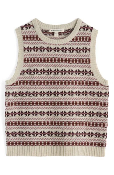 Seasalt Cornwall Lemon Porch Merino Wool Blend Sweater Vest In Multi