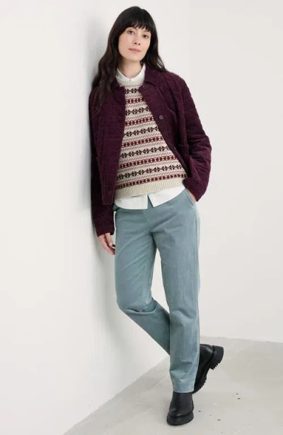 Seasalt Cornwall Lemon Porch Merino Wool Blend Sweater Vest In Multi