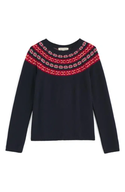 Seasalt Cornwall Sea's Edge Fair Isle Merino Wool Blend Crewneck Sweater In Multi