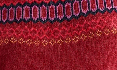 Seasalt Cornwall Bird Ring Fair Isle Long Sleeve Sweater Dress In Brown