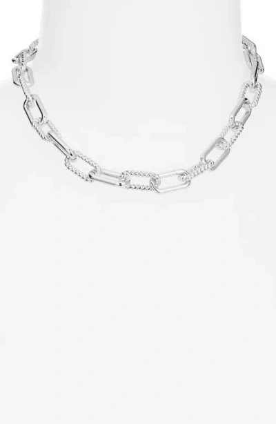 Nordstrom Textured Chain Link Necklace In Metallic