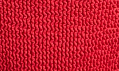 Hunza G Alicia Textured Bikini Top In Red