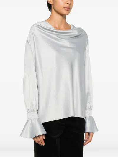 Pinko Filipa Blouse With Cowl Neck In White