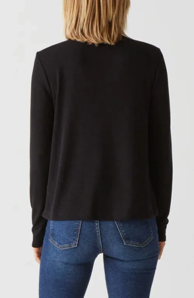 Michael Stars Bebe Lace Trim Relaxed Top In Black