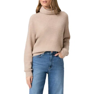 Paige Aria Turtleneck Cashmere Sweater In Brown