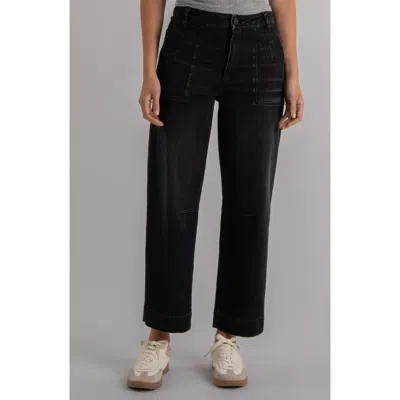 Kut From The Kloth Ashton High Waist Ankle Barrel Jeans In Black
