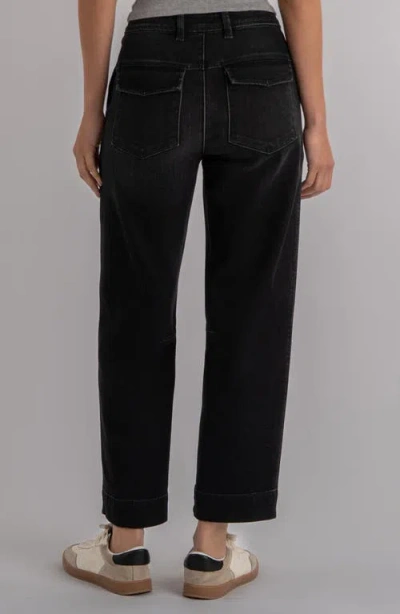 Kut From The Kloth Ashton High Waist Ankle Barrel Jeans In Black