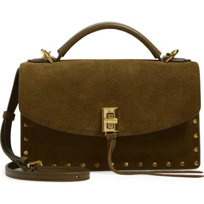 Rebecca Minkoff Darren Suede Crossbody Bag In Brown